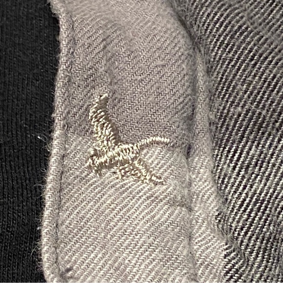 Black and White Plaid Eddie Bauer Hooded Button Up Shirt - Picture 10 of 10